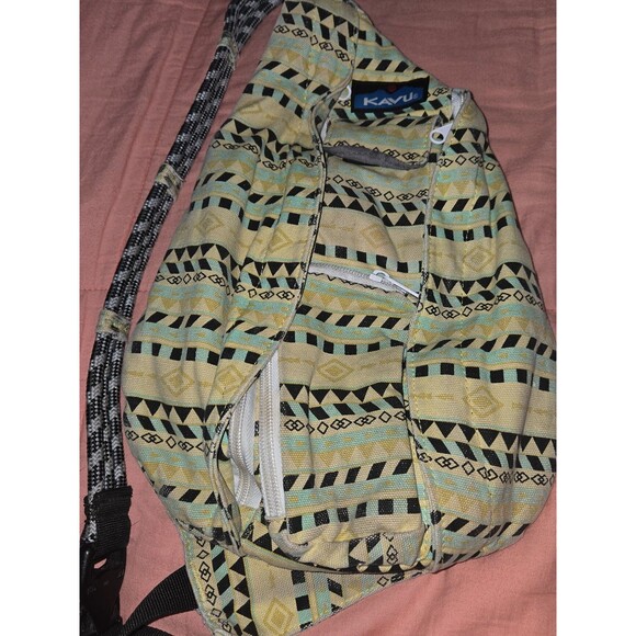 Kavu Rope Sling Bag Yellow/Aztec - Picture 1 of 9